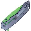 Open Folding Pocket Knife with Grey/Green